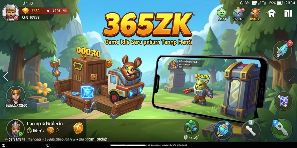 Tampilan gameplay menarik dalam 365ZK yang santai.