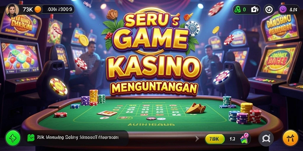 Screenshot menampilkan gameplay seru dan interaksi dalam 73K.