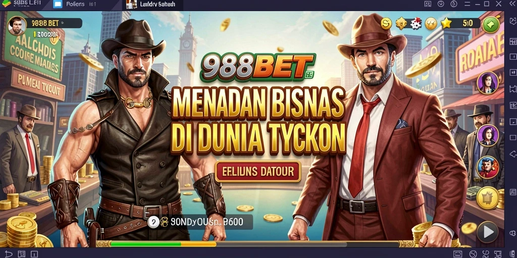 Tampilan antarmuka permainan Tycoon 988BET yang menarik dan mudah dipahami.