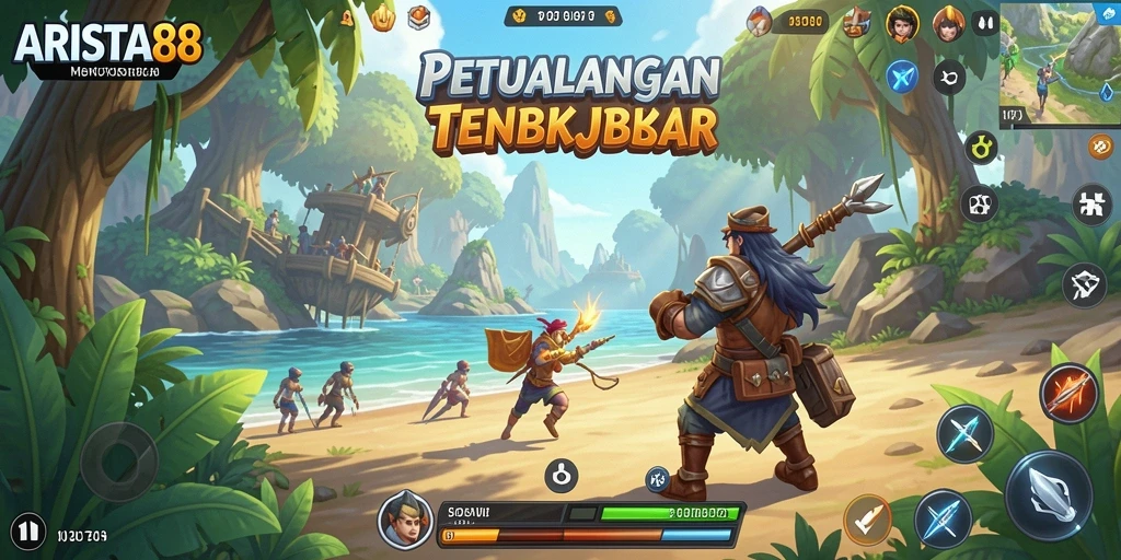 Tampilan gameplay menakjubkan dari ARISTA88 yang menampilkan dunia terbuka.