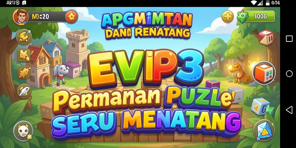 Tangkapan layar EVIP3 menunjukkan keseruan dalam menyelesaikan teka-teki.