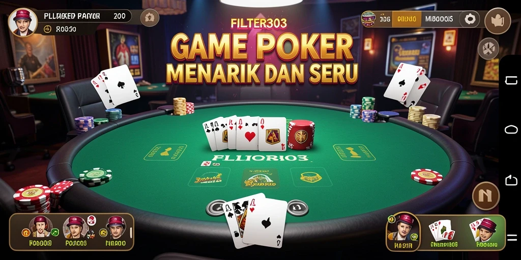 Tampilan menarik gameplay Poker di FILTER303.