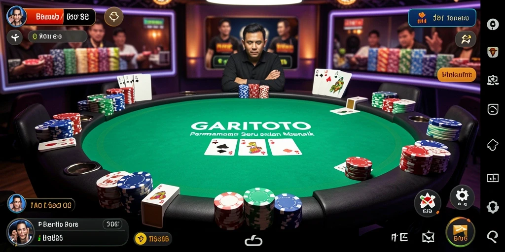 Tampilan gameplay GARITOTO yang menarik dalam aksi poker.
