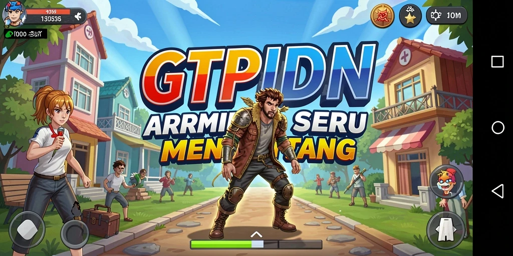 Screenshot gameplay GTPIDN menunjukkan aksi seru dan tantangan Arcade.