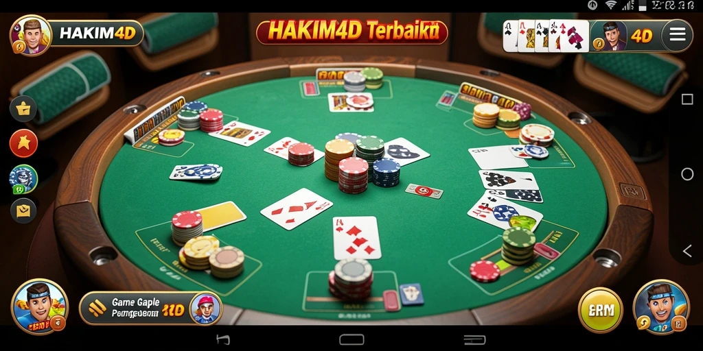 Tampilan gameplay Gaple yang seru dan interaktif di HAKIM4D.