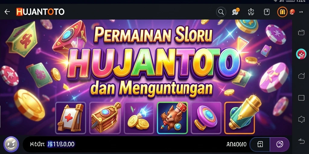 Screenshot gameplay HUJANTOTO menampilkan keseruan bermain slot.