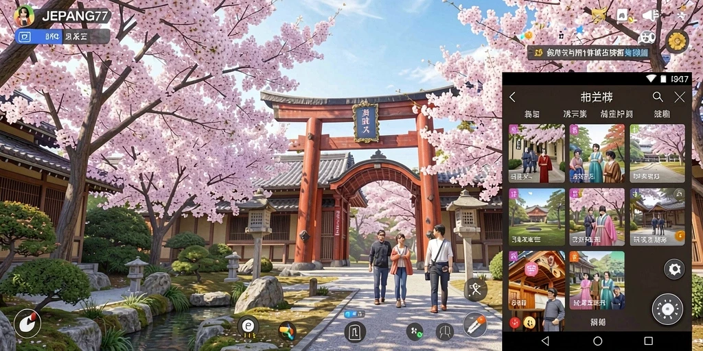 Screenshot utama JEPANG77 menampilkan kehidupan sehari-hari di Jepang.