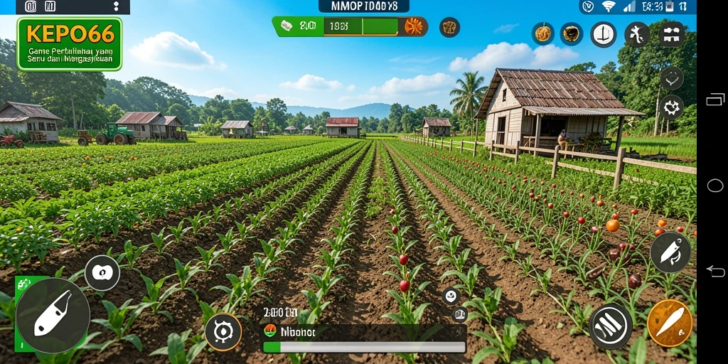 Screenshot gameplay KEPO66 menampilkan aktivitas bercocok tanam yang seru.
