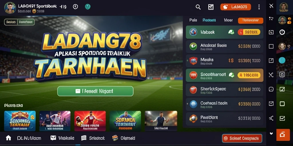 Screenshot utama LADANG78 menampilkan antarmuka taruhan yang menarik.