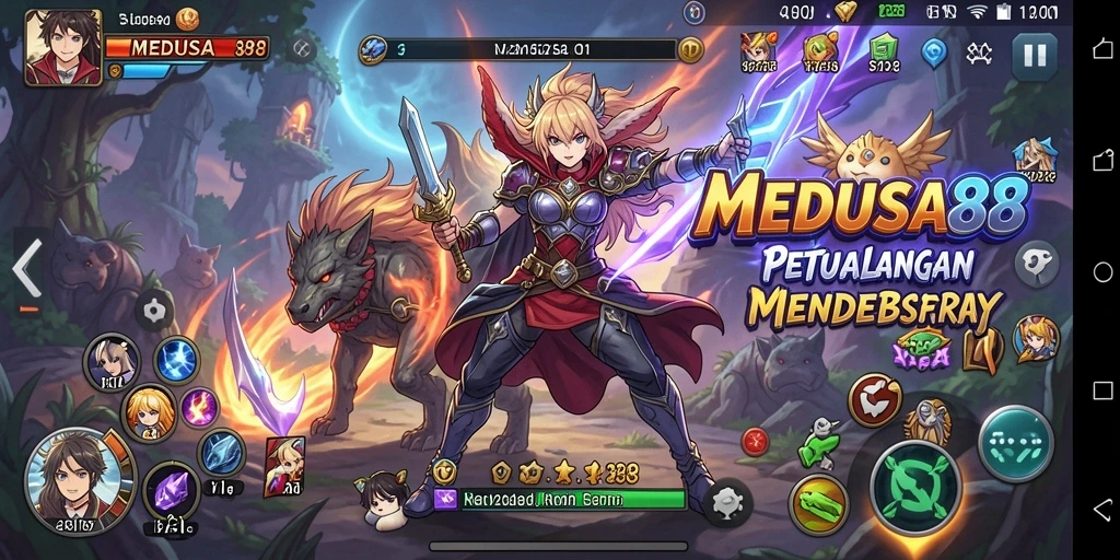 Tampilan menarik dari gameplay Anime di MEDUSA88 dengan karakter beragam.