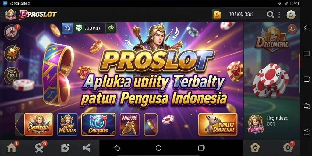 Tampilan utama PROSLOT yang menunjukkan fitur-fitur Utility