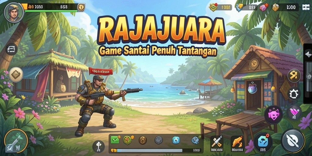 Tampilan gameplay menegangkan dan penuh warna dari RAJAJUARA.