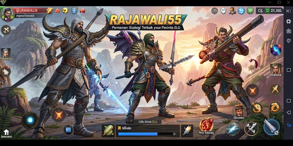 Tampilan gameplay strategi mendebarkan di RAJAWALI55.