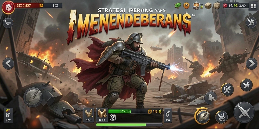 Tampilan gameplay V07 yang mendebarkan dengan strategi perang.